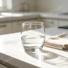 Transparent glass water cup, lemon drink juice cup Specification image